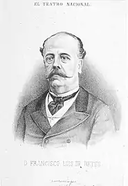 Portrait de Francisco Luis de Retes (es) (1871, lithographie de Magistris parue dans El Teatro Nacional).