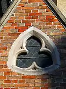 Fenêtre en forme de triangle de Reuleaux, Cathédrale Saint-Sauveur de Bruges.