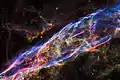 Veil Nebula observed by Hubble Space Telescope.