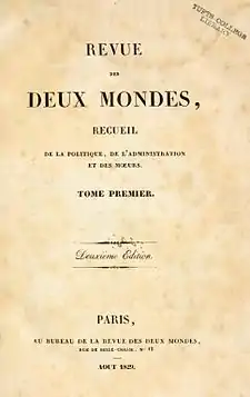 Image illustrative de l’article Revue des Deux Mondes