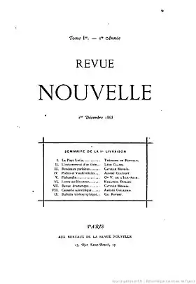 Image illustrative de l’article Revue nouvelle (France)