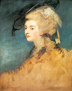 Georgiana Spencer, duchesse de Devonshirepar Joshua Reynolds, vers 1780-1781.