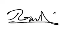 Signature de Reza Pahlavi رضا پهلوی