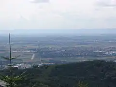 Vue sur la vallée du Rhin.