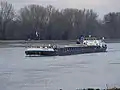 Péniche Temptation sur le Rhin.