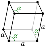 Structure cristalline rhomboédrique