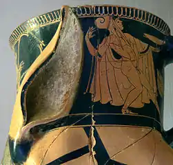 Rhyton attique à tête de mulet, détail