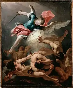 La Chute des anges rebellesSebastiano Ricci, v. 1720Dulwich Picture Gallery, Londres