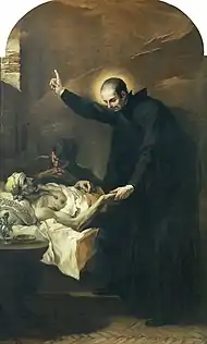 saint Gaétan réconfortant un mourant, Ricci