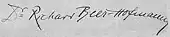 signature de Richard Beer-Hofmann