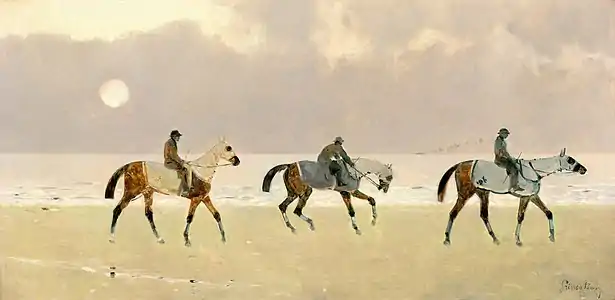 Cavaliers sur la plage (1892), Washington, National Gallery of Art.