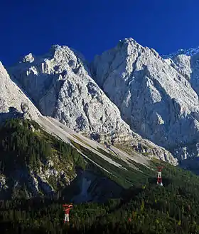 Vue du Kleine (à gauche) et du Große Riffelwandspitze (à droite)