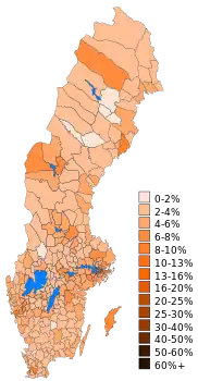 Carte des résultats des verts.