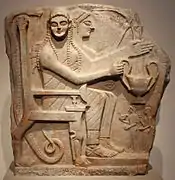 Relief à un héros spartiate. Laconie, v. 540. H. 87 cm. Berlin