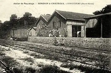 Les ateliers de paquetage vers 1910.