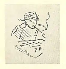 Rimbaud dessiné par Verlaine.