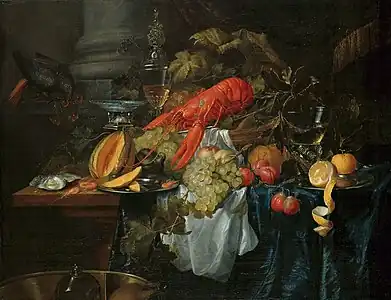 Nature morte avec gobelet en or, vers 1650.