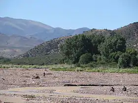 Le río Grande (à sec) à Humahuaca