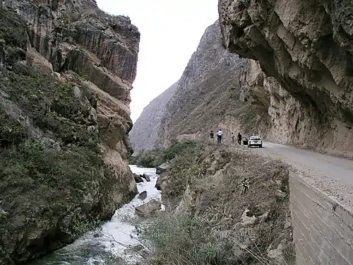 Le río Utcubamba près du confluent avec le Sonche.