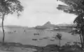 Le front de mer de Rio de Janeiro et le Morro do Castello de Ilha das Cobras, Harriet Chalmers Adams, 1919.