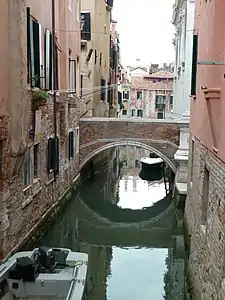 Ponte de la Scuola reliant la Scuola de San Rocco à la Calle de la Scuola