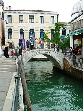 le Ponte de l'Osmarin à son embouchure dans le rio dei Greci