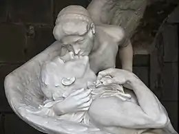 Le Baiser de la Gloire, sculpture de Raymond Léon Rivoire.
