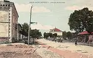 Carte postale, Rion l'avenue de la gare avec les maisons bourgeoises. début XX.