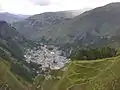 La ville depuis le plateau de Huánuco Pampa.