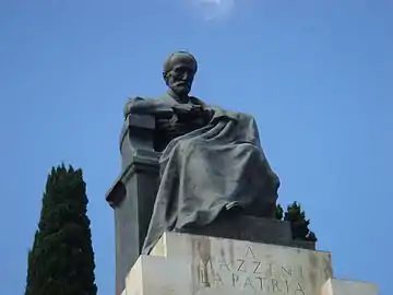 Statue de Mazzini sur l'Aventin (Rome, 1909)