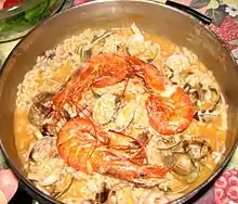 Risotto aux gambas.
