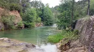 Fleuve Llobregat au Pla del Rovello (Via Verda del Llobregat, Cercs, Barcelona)