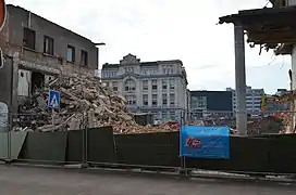 Démolition des Colonnades sur le boulevard Tirou (février 2015).