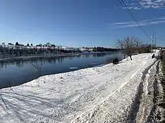 Sainte-Geneviève-de-Batiscan, rang Nord, rivière en eaux libres