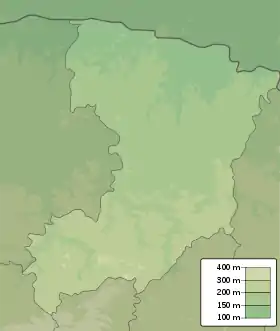 Voir sur la carte topographique de l'oblast de Rivne