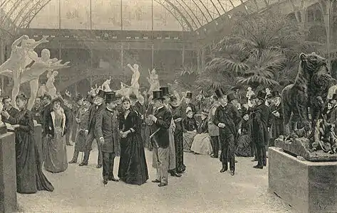 Un Jour de vernissage au palais des Champs-Élysées (Salon de 1890), localisation inconnue.