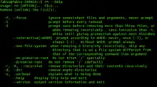 Description de l'image Rm --help Command - Unix.png.