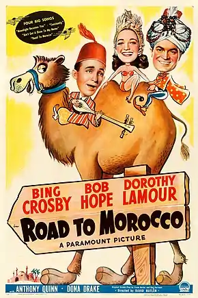 Description de l'image Road to Morocco (1942 poster).jpg.