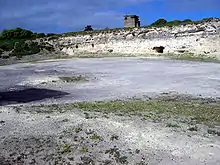 Photographie de l'endroit où travaillaient les prisonniers de Robben Island