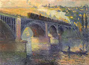 Robert Antoine Pinchon, Le Pont aux Anglais, soleil couchant (1905), musée des Beaux-Arts de Rouen.
