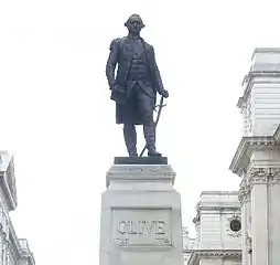 Statue de Clive dans le quartier de Westminster à Londres.