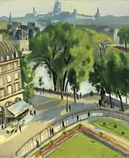 Attribué à Robert Delaunay, Le Quai du Louvre (1928), localisation inconnue.