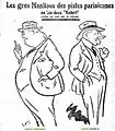 Robert Desmarets et Robert Coquelle par Sam, dans "La Pédale" du 26 septembre 1923.