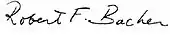 signature de Robert Bacher