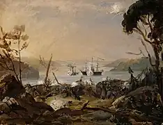 Combat à l'archipel de Turku par Robert Wilhelm Ekman en 1854.