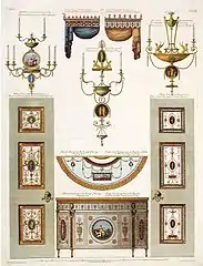 Détails des interieurs de Derby House par Robert and James Adam (1777).