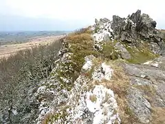 Le Roc'h Trévézel sous la neige.