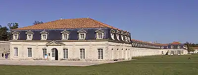 La Corderie Royale côté Charente, extrémité Sud.