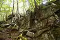 Rochers sur le site des Gorges du Corong.