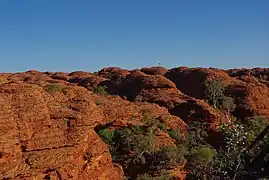 Dôme de pierre visible dans les hauteurs de King's Canyon